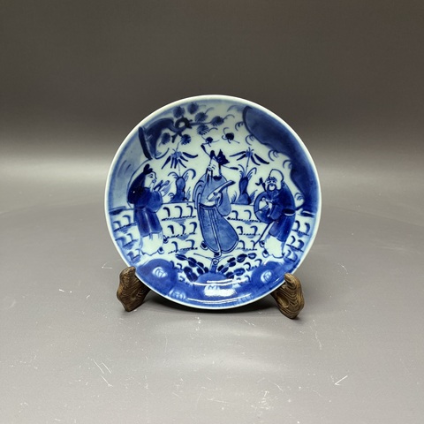 古玩陶瓷清雍正·福祿壽·三星高照圖青花盤拍賣,當(dāng)前價格1360元