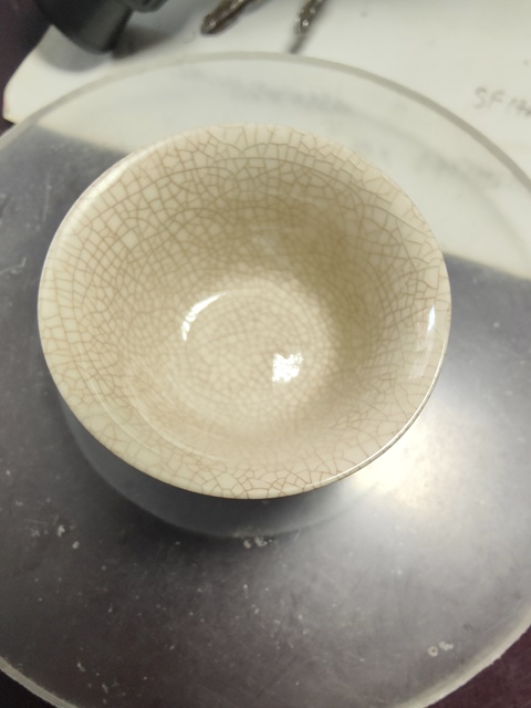 古玩陶瓷漳州窯哥窯杯真品鑒賞圖