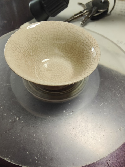 古玩陶瓷漳州窯哥窯杯真品鑒賞圖