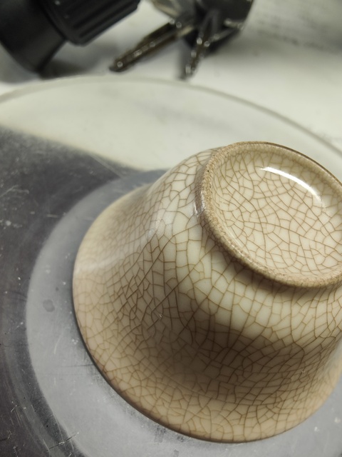 古玩陶瓷漳州窯哥窯杯真品鑒賞圖