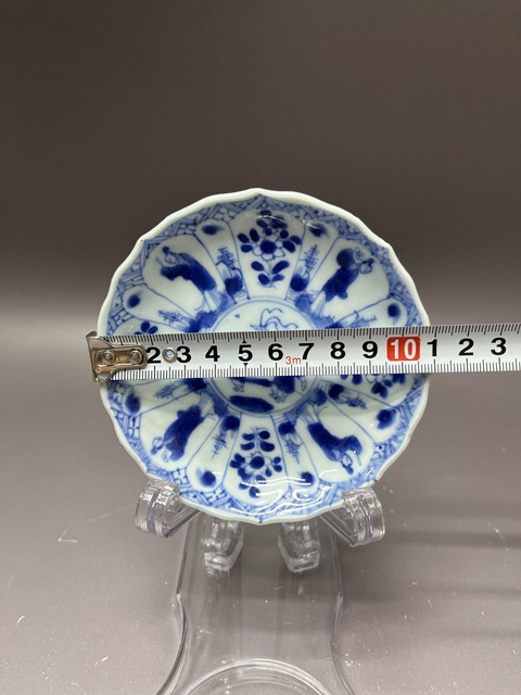 古玩陶瓷清康熙·仕女花卉嬰戲紋青花盤拍賣，當(dāng)前價格489元