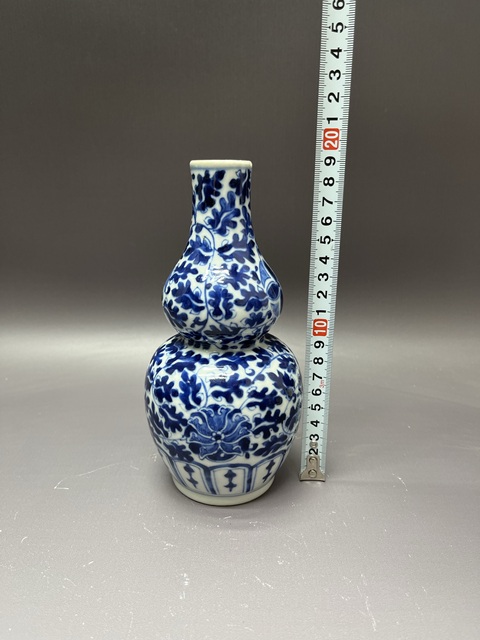 古玩陶瓷清晚期·寶相花卉紋青花葫蘆瓶拍賣,當前價格3800元