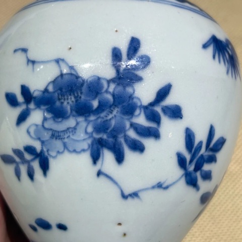 古玩陶瓷青花花卉紋執(zhí)壺,疑似復(fù)窯真品鑒賞圖