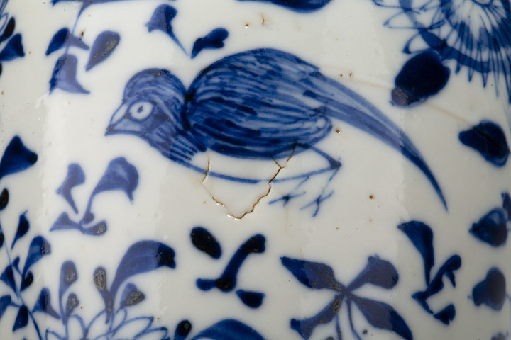 古玩陶瓷清晚·青花花鳥紋雞腿瓶
真品鑒賞圖