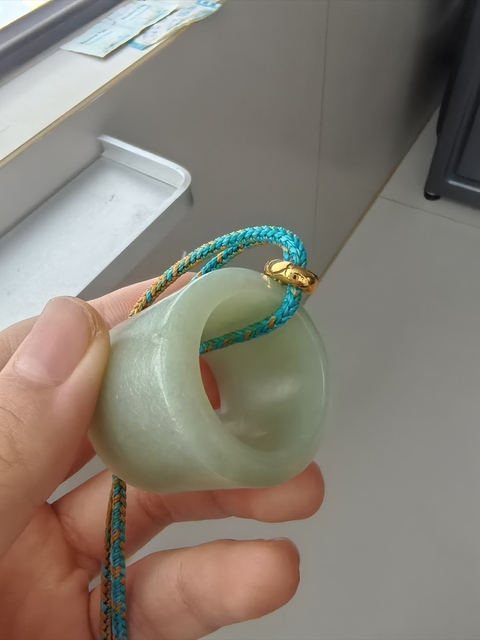 古玩玉器和田玉雕“素紋扳指”真品鑒賞圖