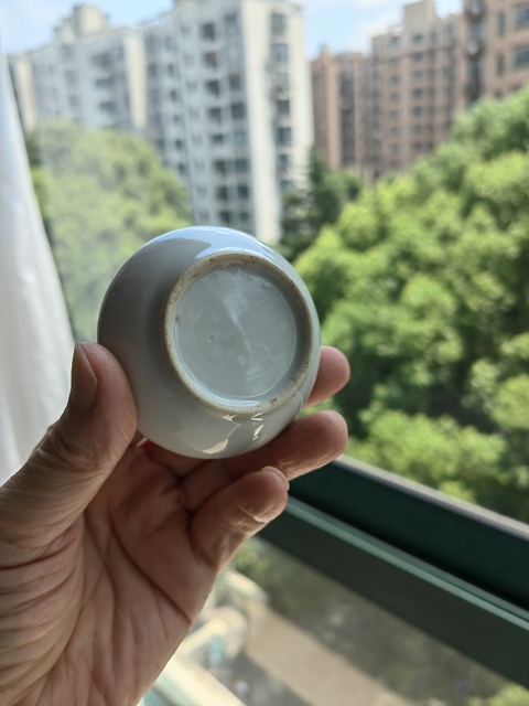 古玩陶瓷白釉水洗真品鑒賞圖