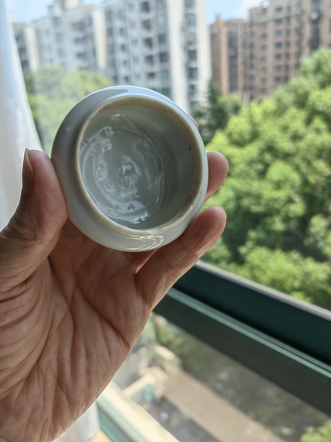 古玩陶瓷白釉水洗真品鑒賞圖