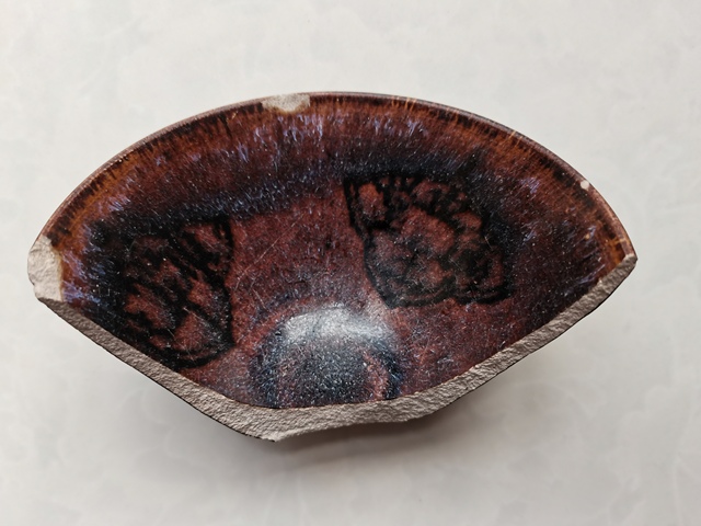 古玩陶瓷吉州窯剪紙貼花盞拍賣,當前價格599元