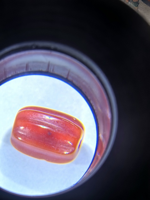 古玩玉器紅瑪瑙雕“瓜棱珠”真品鑒賞圖