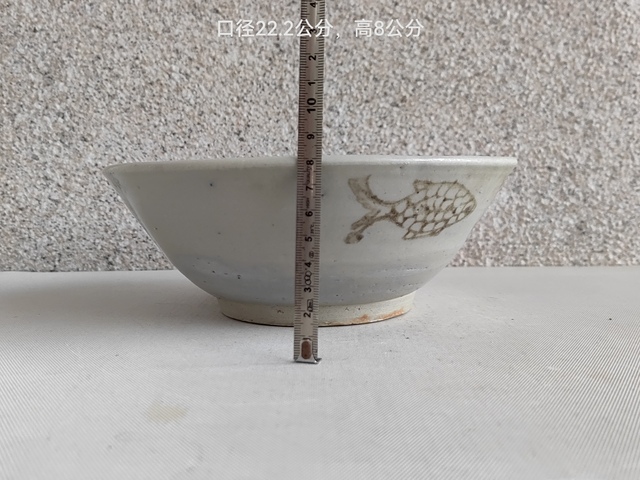 古玩陶瓷青花魚紋碗拍賣，當前價格680元