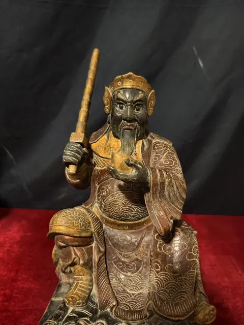 古玩雜項(xiàng)趙公明元帥像真品鑒賞圖