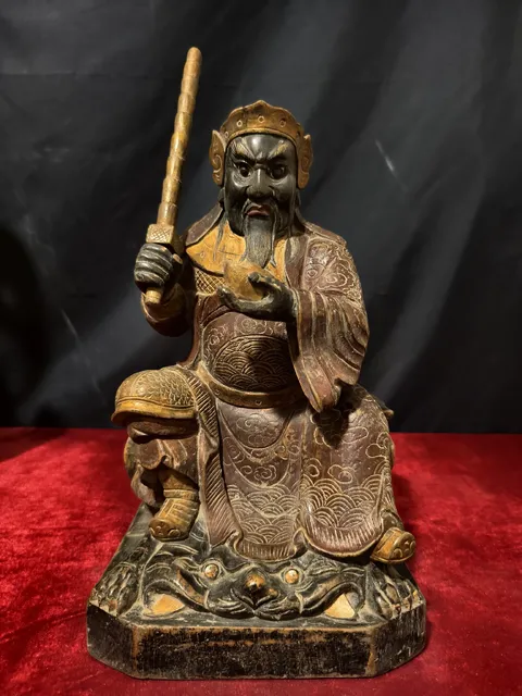 古玩雜項(xiàng)趙公明元帥像真品鑒賞圖