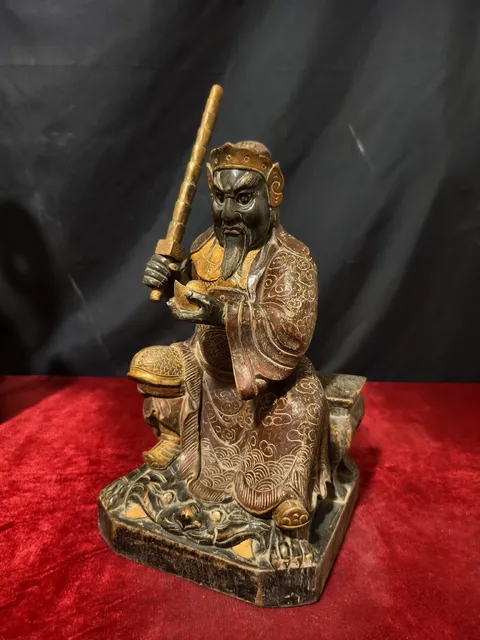 古玩雜項(xiàng)趙公明元帥像真品鑒賞圖