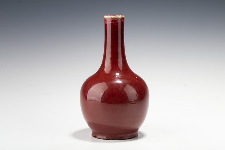 古玩陶瓷清中·鈞紅釉天球瓶拍賣，當(dāng)前價格13500元