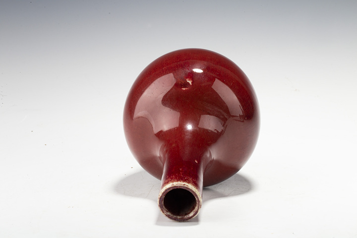 古玩陶瓷清中·鈞紅釉天球瓶拍賣，當(dāng)前價格13500元