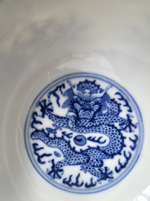 古玩陶瓷青花三多紋蓮子碗真品鑒賞圖