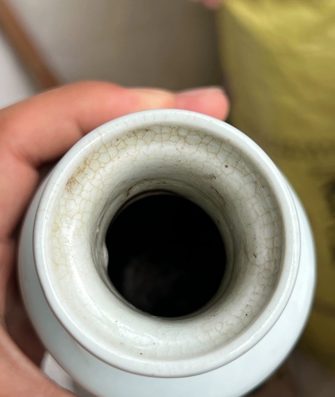 古玩陶瓷哥釉棒槌瓶真品鑒賞圖