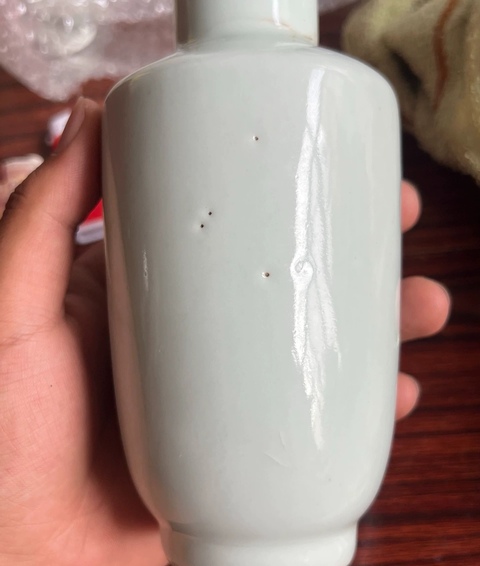 古玩陶瓷哥釉棒槌瓶真品鑒賞圖