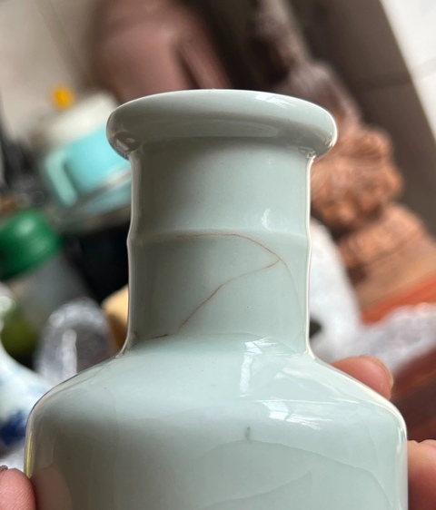 古玩陶瓷哥釉棒槌瓶真品鑒賞圖