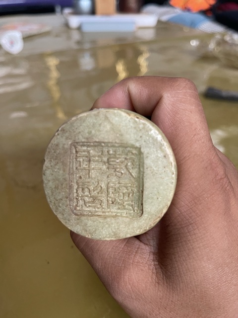 古玩玉器做舊仿古“送子觀音”擺件真品鑒賞圖