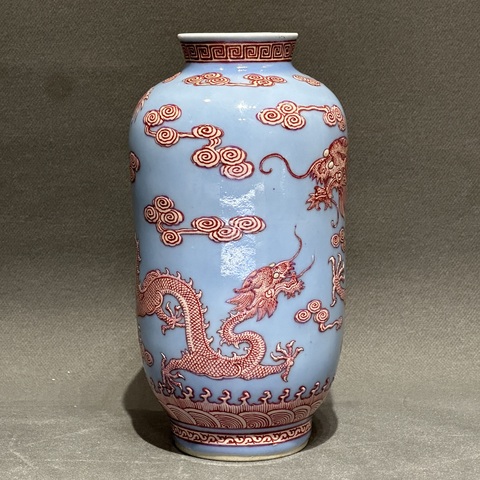 古玩陶瓷龍紋瓶真品鑒賞圖