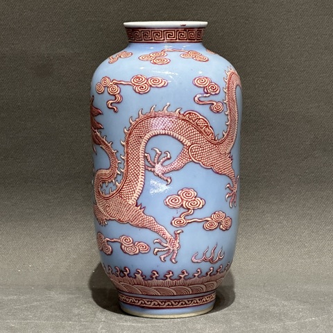 古玩陶瓷龍紋瓶真品鑒賞圖