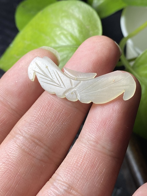 古玩玉器(來撿漏)清代雙面工多孔和田玉雕“花片”拍賣,當前價格288元