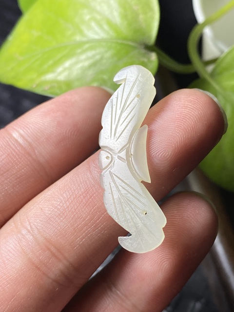 古玩玉器(來撿漏)清代雙面工多孔和田玉雕“花片”拍賣,當前價格288元