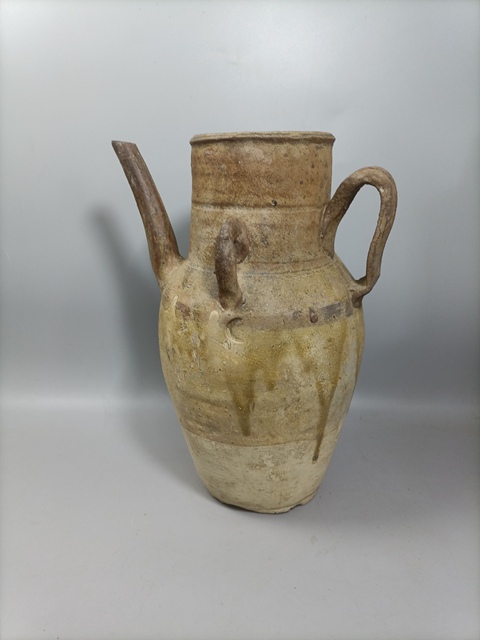 古玩陶瓷褐釉執壺真品鑒賞圖