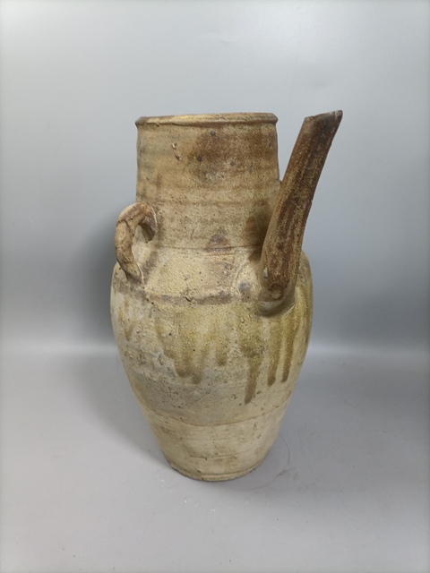 古玩陶瓷褐釉執壺真品鑒賞圖