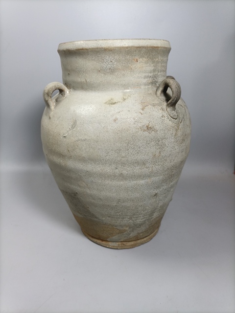 古玩陶瓷四系白釉廣口罐真品鑒賞圖