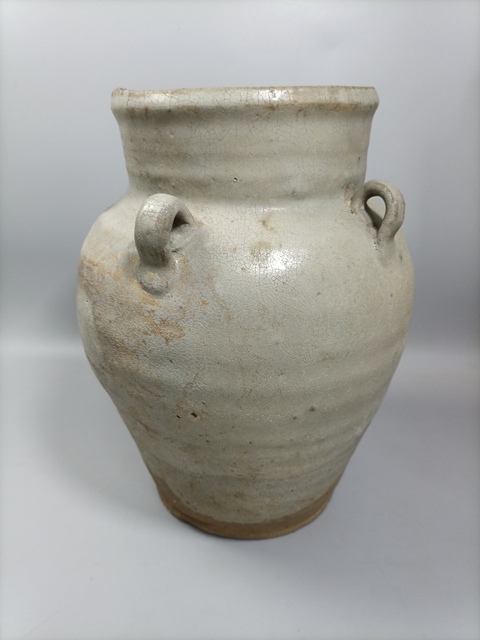 古玩陶瓷四系白釉廣口罐真品鑒賞圖