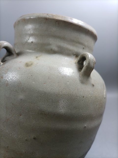 古玩陶瓷四系白釉廣口罐真品鑒賞圖