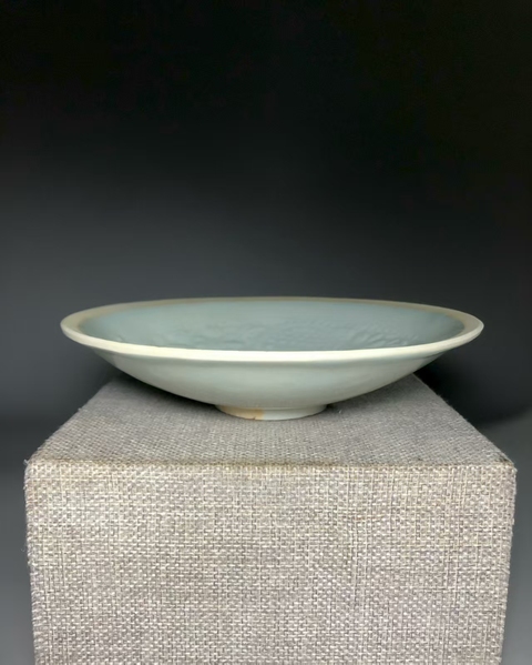 古玩陶瓷青白瓷印花盤真品鑒賞圖