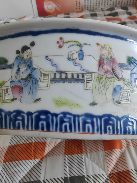 古玩陶瓷人物紋粉彩一品鍋真品鑒賞圖