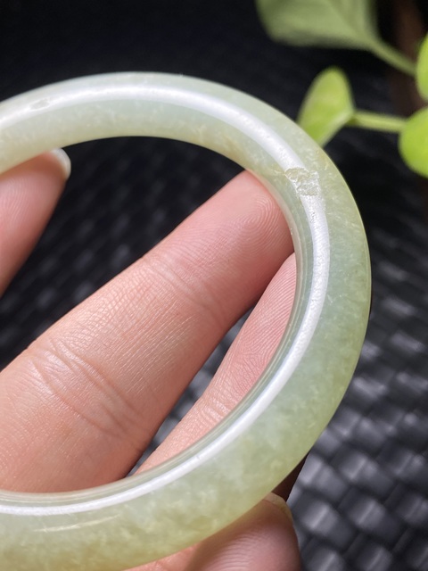 古玩玉器極美清代冰糯天然翡翠手鐲拍賣，當前價格7500元
