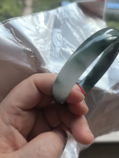 古玩玉器天然翡翠手鐲真品鑒賞圖