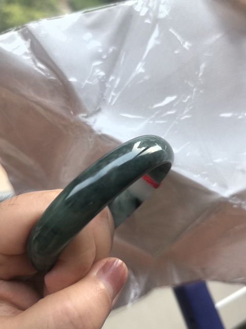 古玩玉器天然翡翠手鐲真品鑒賞圖