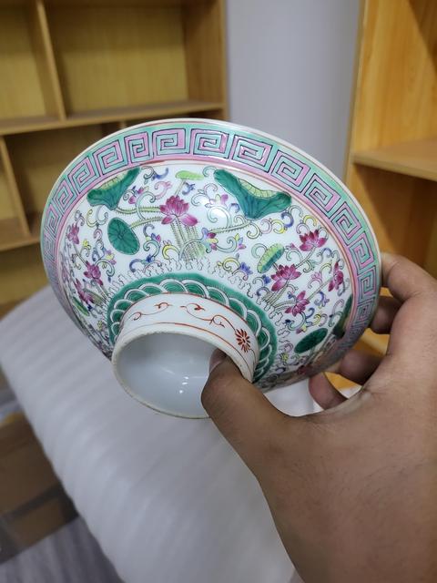 古玩陶瓷粉彩高足盤真品鑒賞圖