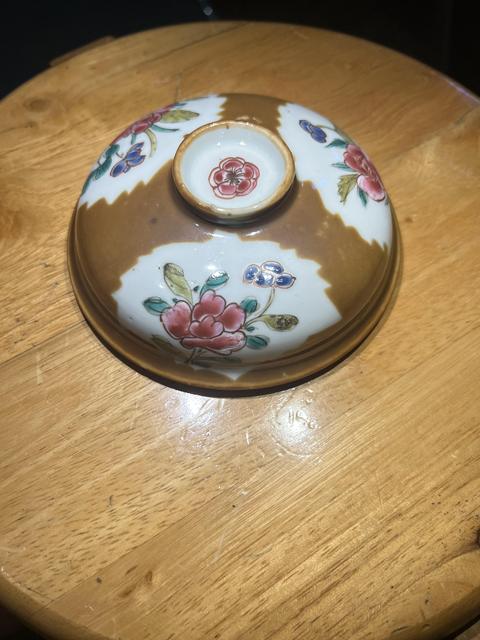 古玩陶瓷紫金釉開光粉彩蓋缸拍賣,當前價格1688元