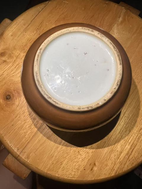 古玩陶瓷紫金釉開光粉彩蓋缸拍賣,當前價格1688元