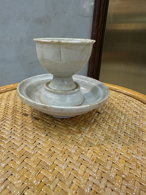 古玩陶瓷南宋青白釉杯和托拍賣,當前價格6666元