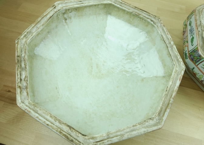 古玩陶瓷廣彩人物故事紋捧盒真品鑒賞圖