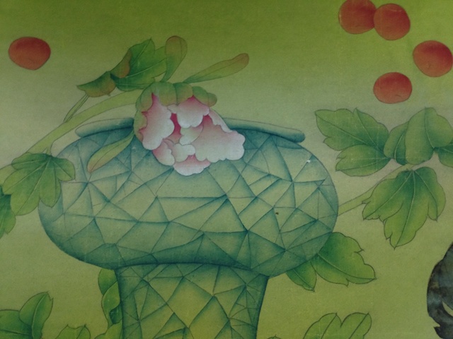 古玩字畫綠瓶紅卉春自來真品鑒賞圖
