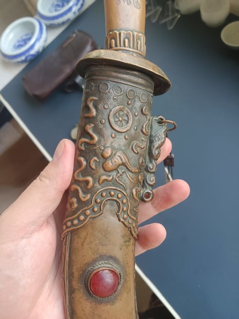 古玩銅器清·蒙古彎刀拍賣，當前價格999元