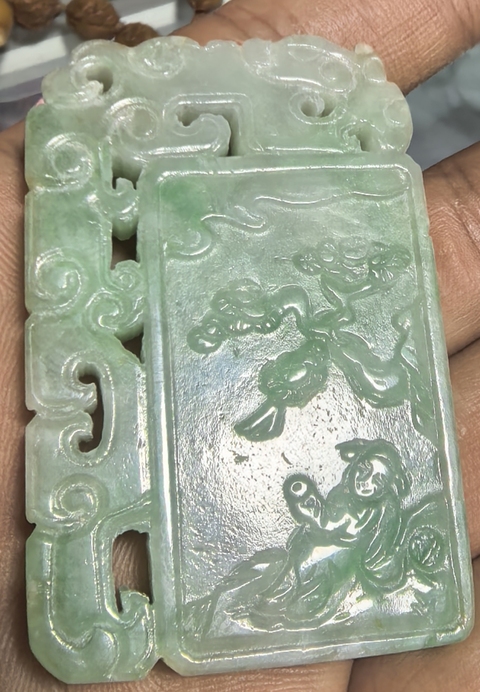 古玩玉器和田玉雕“福壽如意”佩真品鑒賞圖