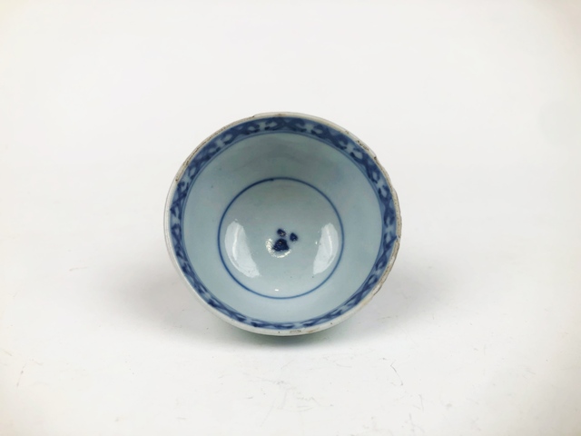 古玩陶瓷清康熙·青花山水人物茶圓拍賣,當前價格297元