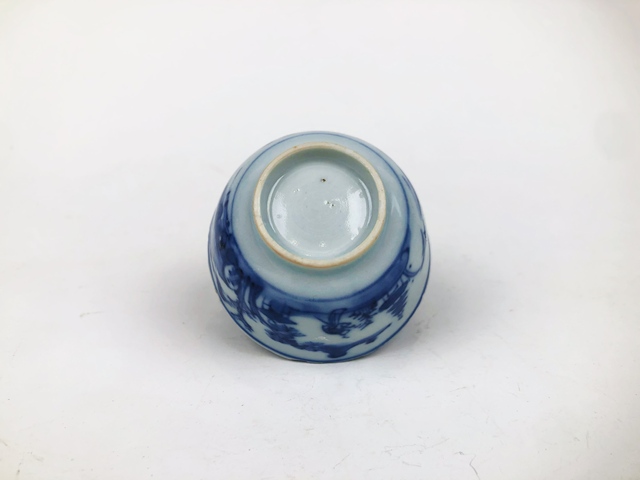 古玩陶瓷清康熙·青花山水人物茶圓拍賣,當前價格297元