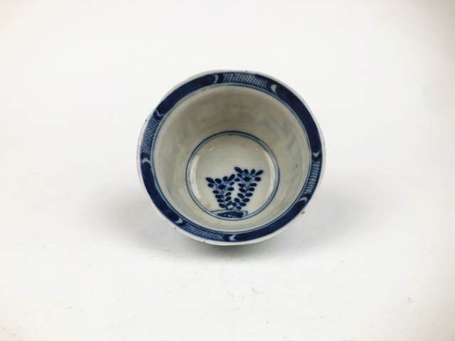 古玩陶瓷清光緒·青花仕女折沿杯拍賣,當前價格198元