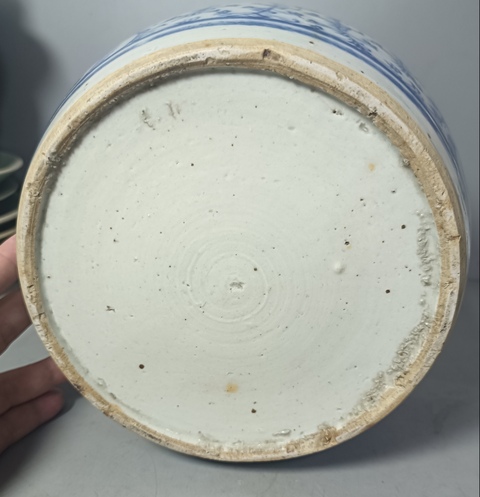 古玩陶瓷清中期纏枝花囍字紋青花罐拍賣,當前價格388元
